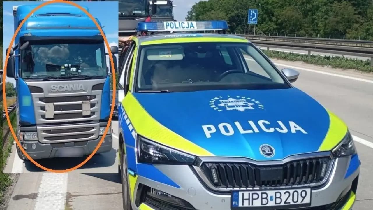 Jechał ciężarówką zygzakiem po A4. Reakcja innego kierowcy zakończyła niebezpieczną jazdę