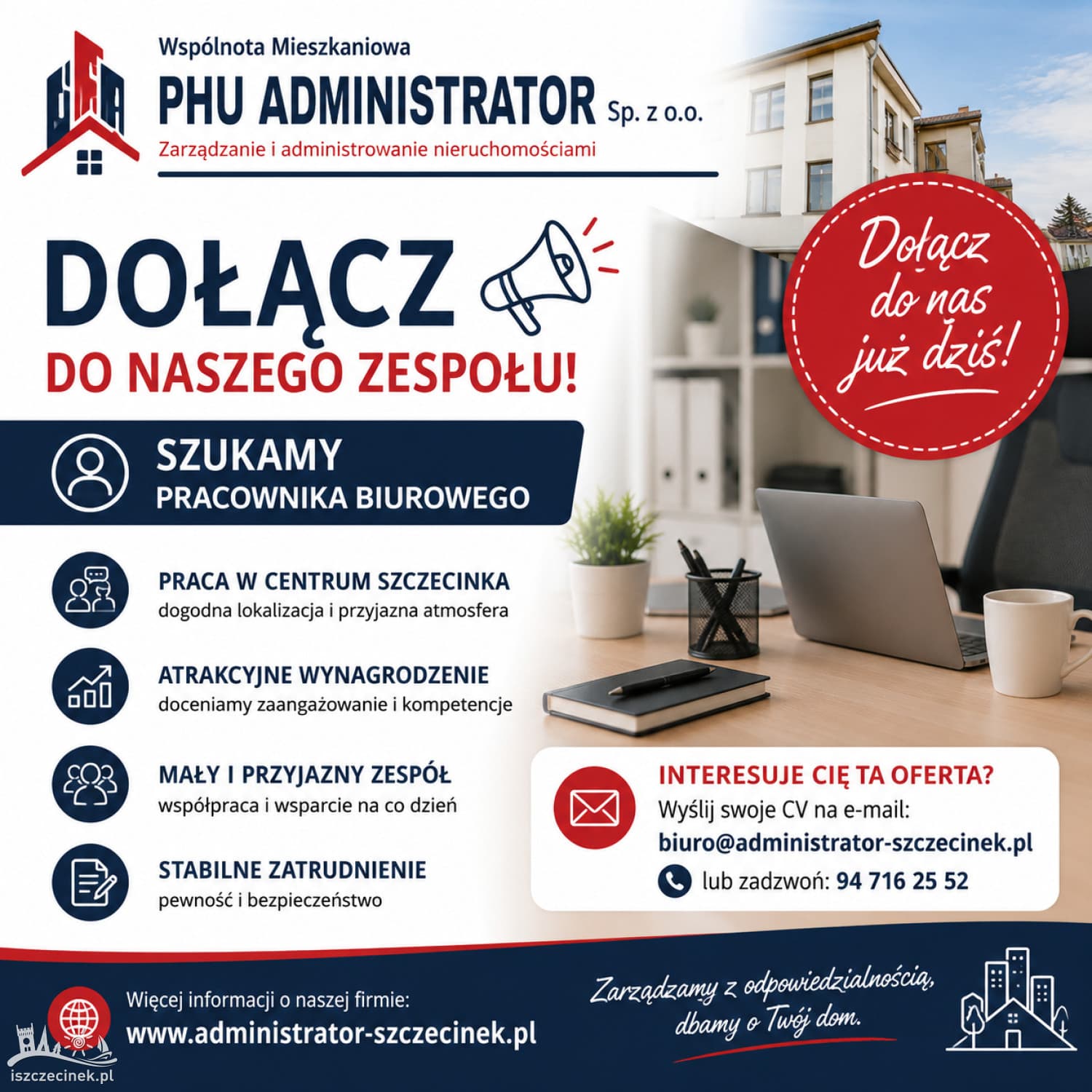 Oferta pracy: specjalista ds.finansowo-administracyjnych