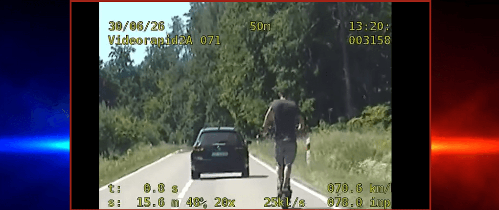 Region. Rekordowa prędkość na hulajnodze? Policjanci zatrzymali kierującego jadącego niemal 70 km/h
