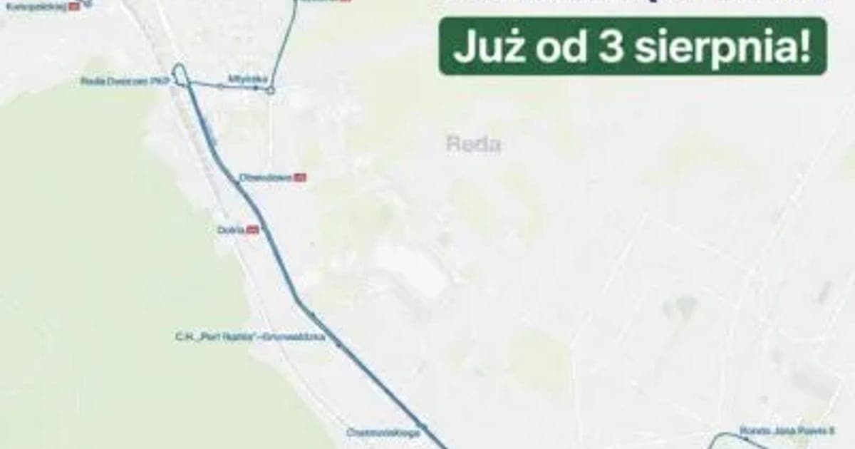 Z Redy do przychodni w Rumi. Autobus 19 ma ruszyć 3 sierpnia