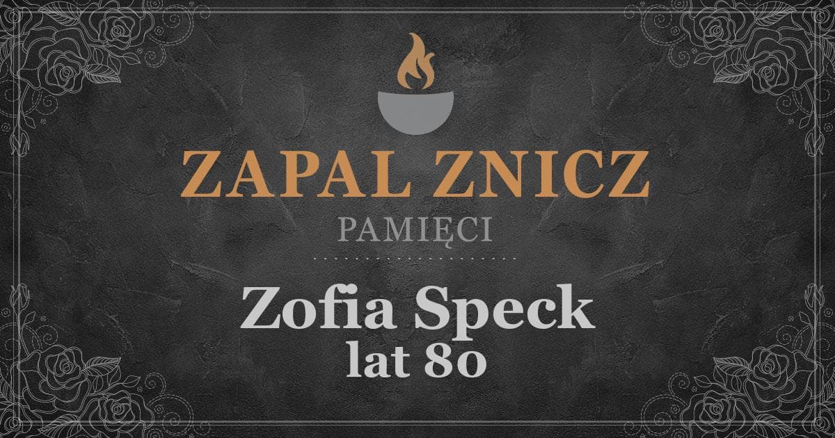ŚPZofia Speckżyła lat 80Zapalonych zniczy (3)