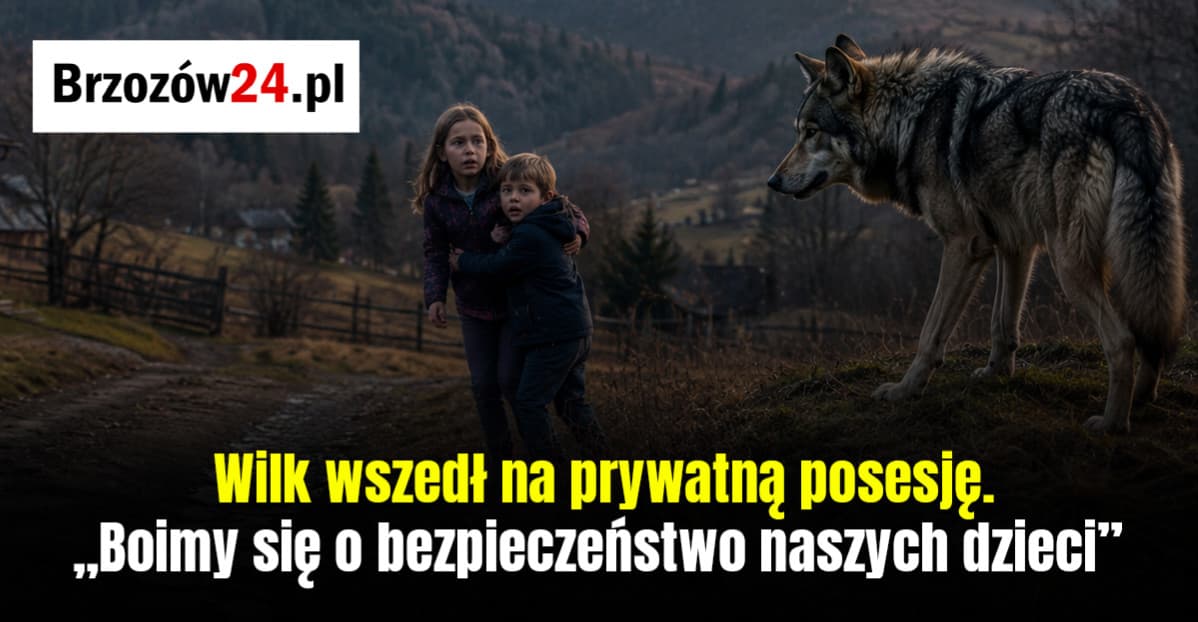 Wilk pojawił się na posesji w Jabłonce. W pobliżu...