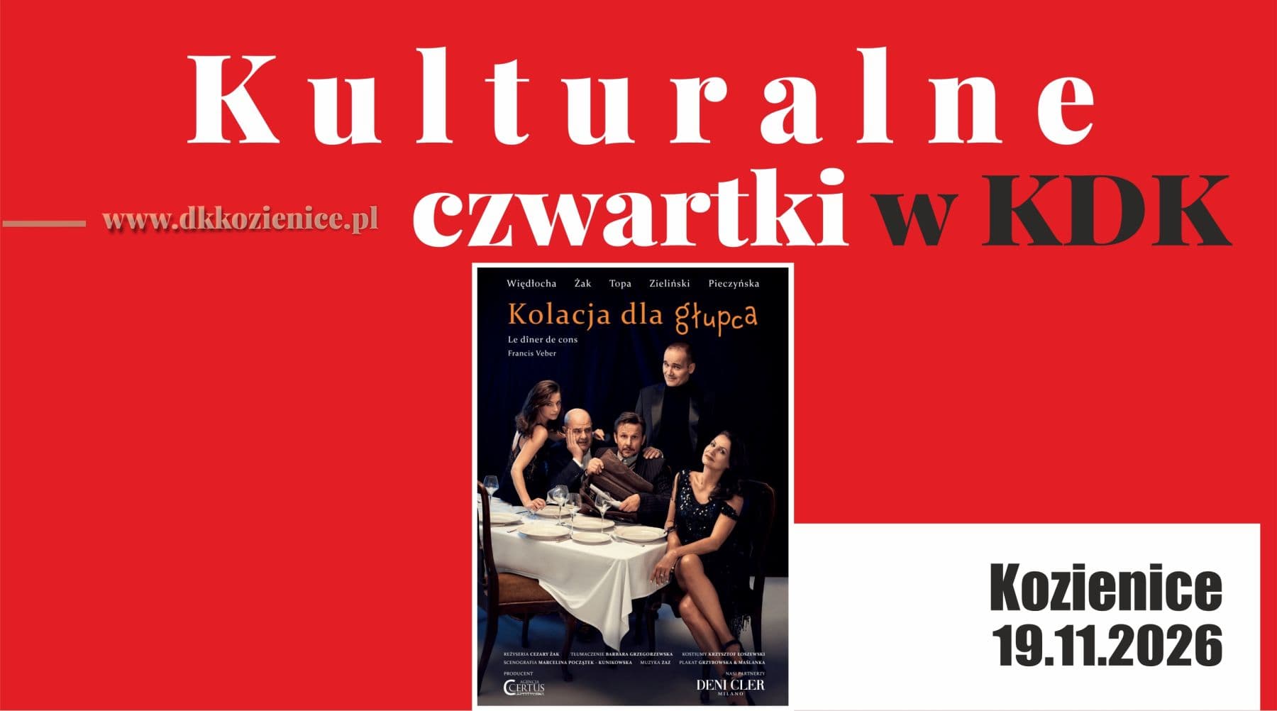 Region. Cezary, Żak Bartłomiej Topa i inni świetni aktorzy zagrają w Kozienickim Domu Kultury
