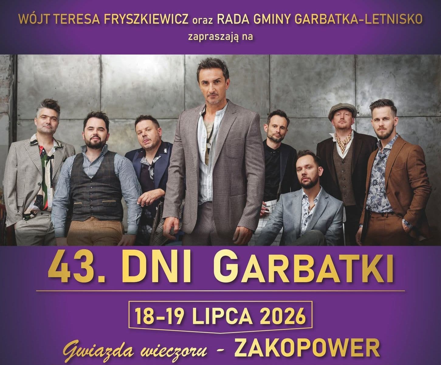 Zakopower gwiazdą 43. Dni Garbatki. Przed mieszkańcami dwa dni muzyki i dobrej zabawy