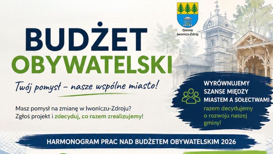Iwonicz-Zdrój z pierwszym Budżetem Obywatelskim: Mieszkańcy zdecydują o przeznaczeniu 100 tys. z...