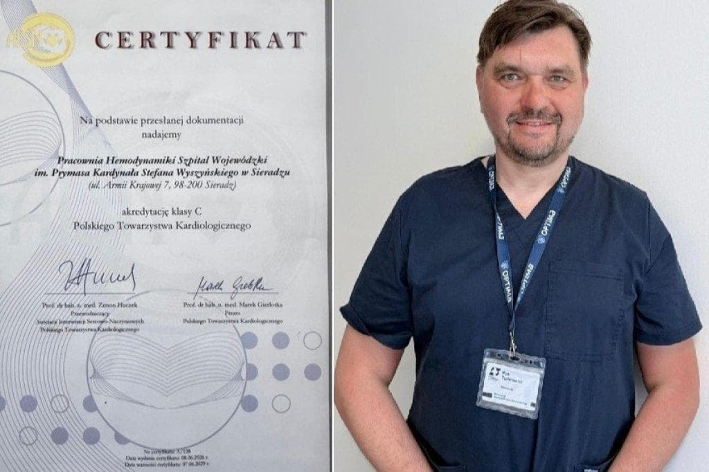 Szpital w Sieradzu wśród najlepszych w Polsce. Ważny certyfikat dla Pracowni Hemodynamiki