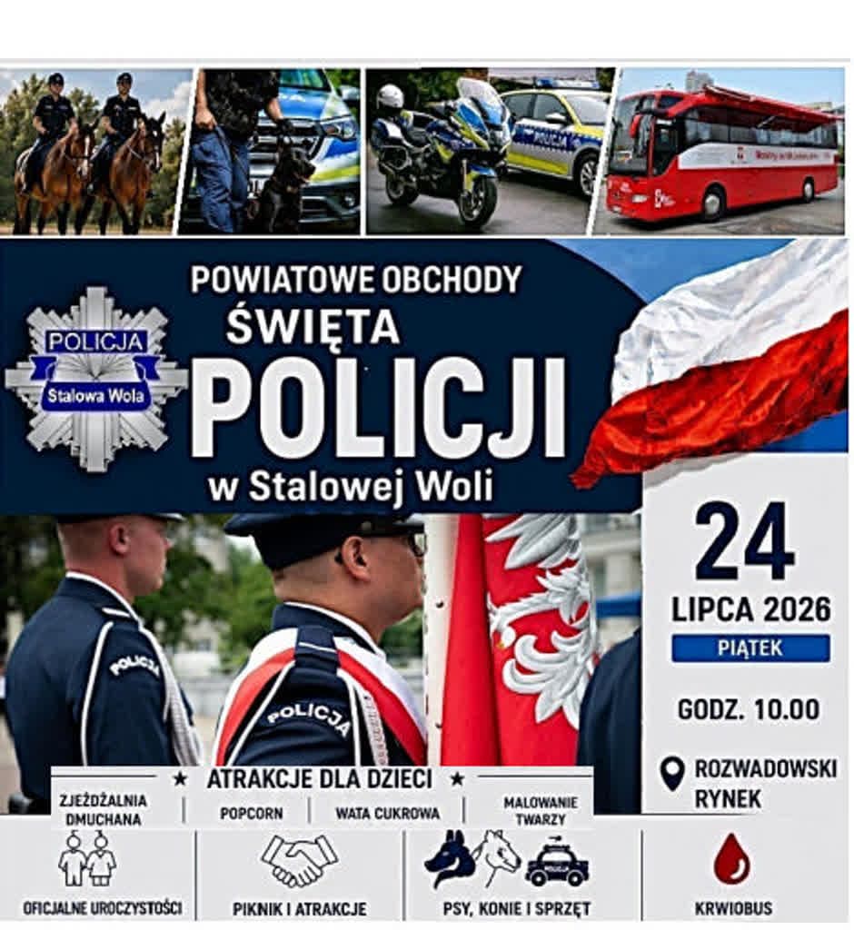 Read article: Stalowa Wola: Stalowowolska Policja będzie świętowała na Rozwadowskim Rynku