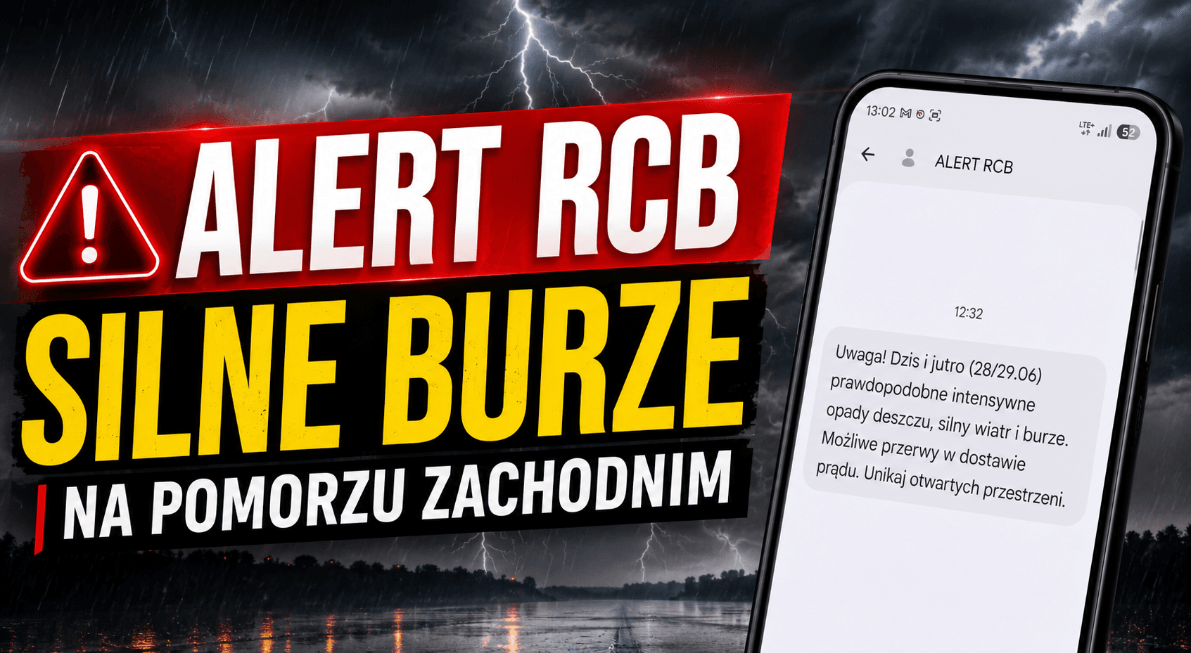 Alert RCB i ostrzeżenia IMGW. Pomorze Zachodnie przygotowuje się na gwałtowne burze