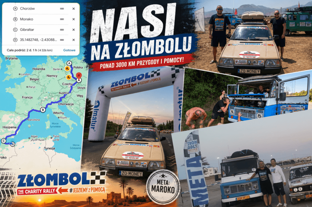 Pasjonaci motoryzacji z naszego regionu na Złombolu.