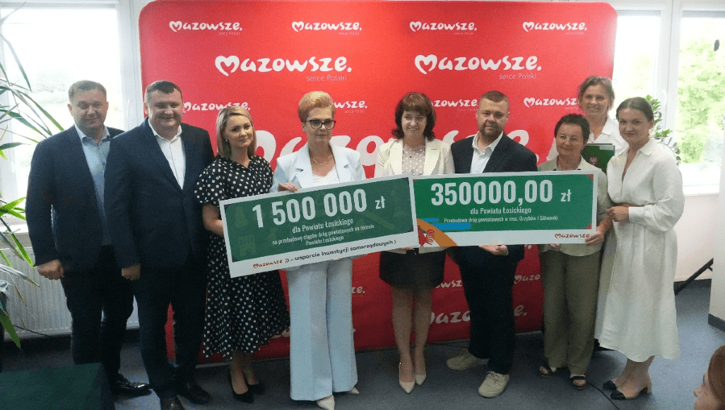 Prawie 1,8 mln zł z budżetu Mazowsza dla powiatu łosickiego