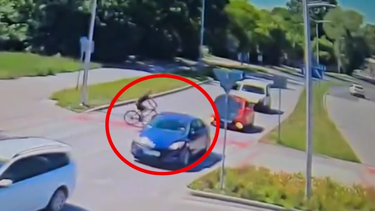 Szła w zaparte, że to wina rowerzysty. Policja sprawdziła kamery i... zabrała jej prawko