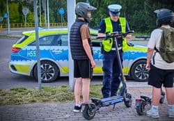 Działania „e‑Hulajnoga, e‑Rower – lokalnie”. Kontrole na terenie Mławy