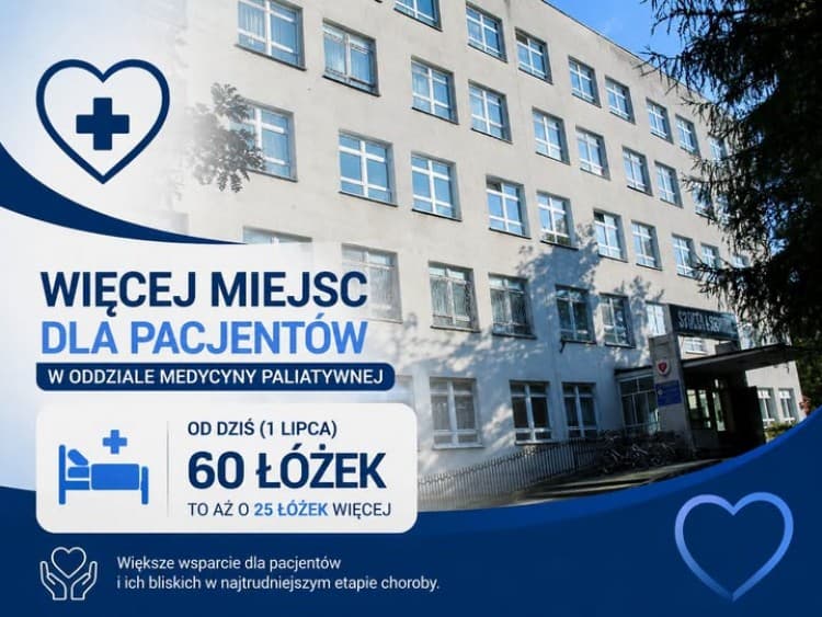 Więcej miejsc w oddziale medycyny paliatywnej w sycowskim szpitalu
