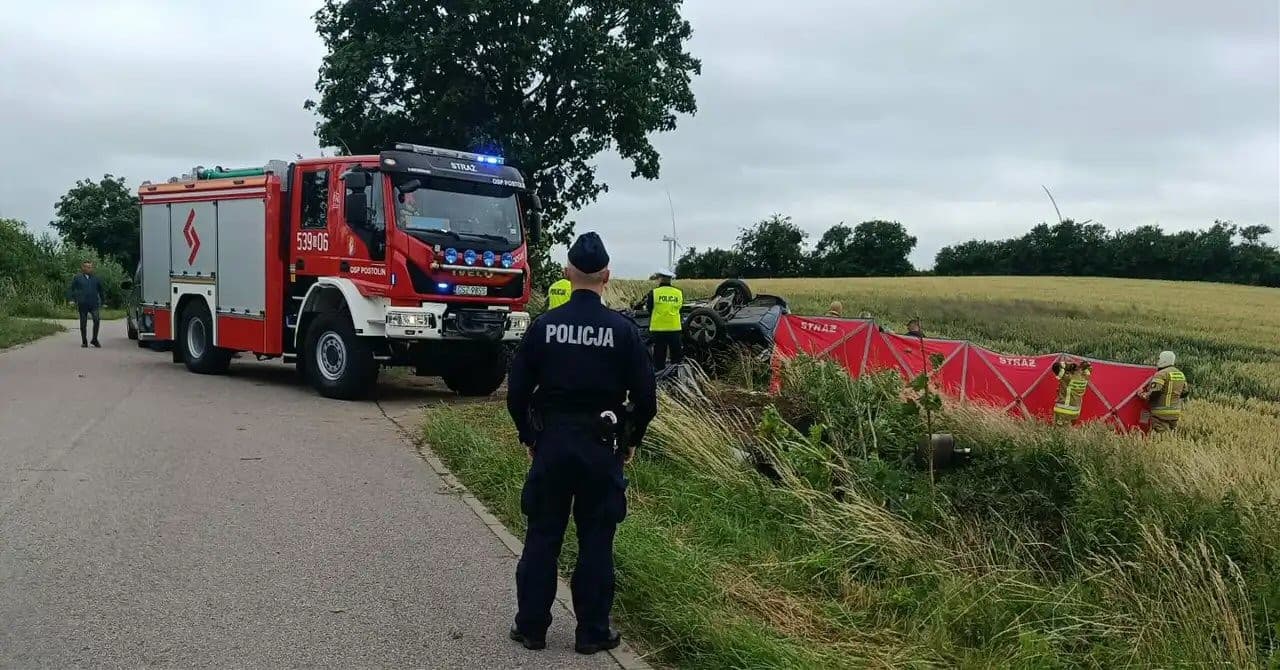 Nowe sobota, 4 lipca 2026 Tragiczny wypadek na Pomorzu. Nie żyją cztery osoby, wśród ofiar 12-letnia dziewczynka