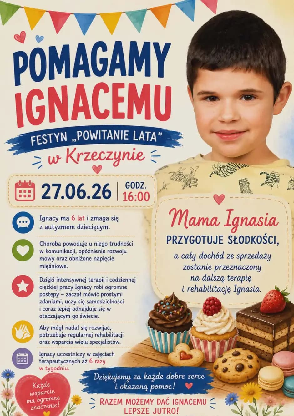 Powitanie Lata w Krzeczynie! Świetna zabawa i szlachetny cel – pomagamy małemu Ignasiowi