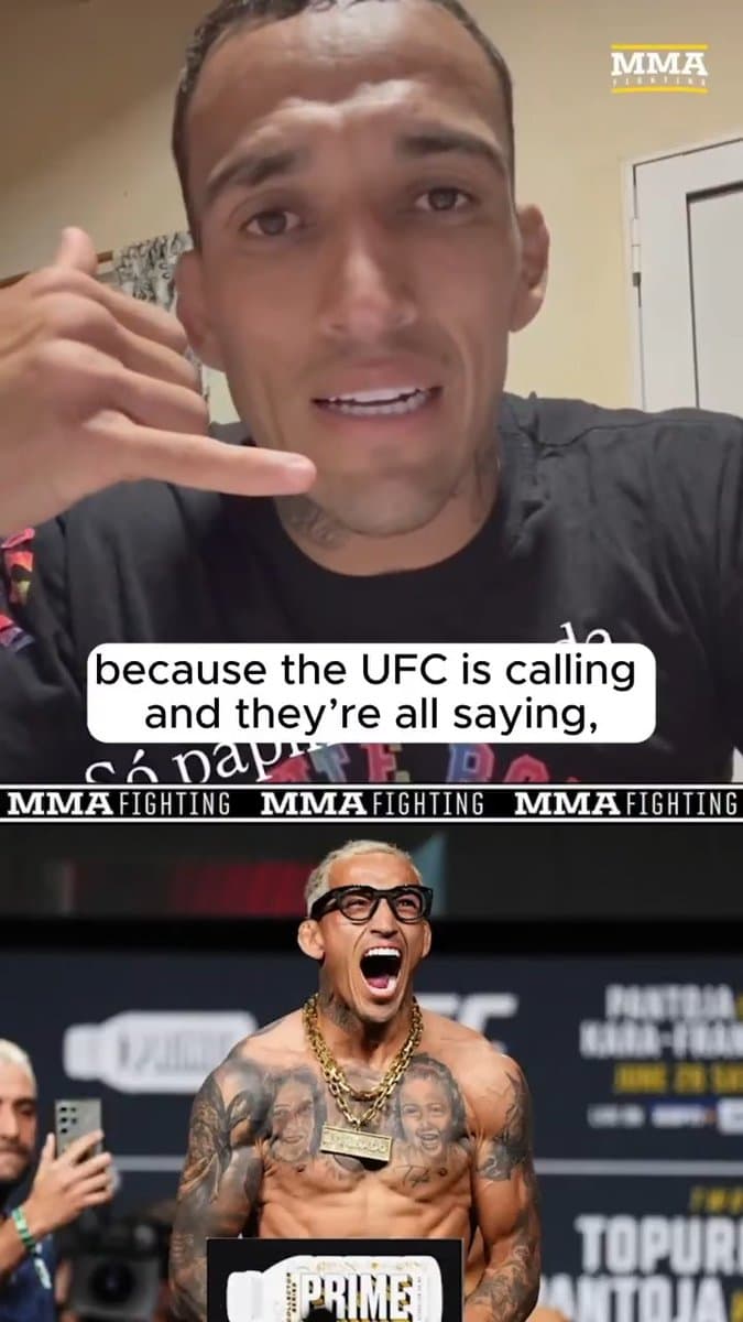Charles Oliveira blasts fighters for publicly asking for UFC Rio spot, but turning down when offered: "I saw one saying this, another saying that, but when the UFC calls, what do they say? ‘Oh, I can’t. I got a bellyache. I broke a finger. I hurt my hand.'" (🎥 @guicruzzz) https://t.co/XYjADuIdy1