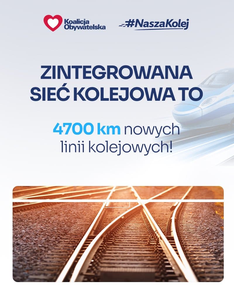Zintegrowana Sieć Kolejowa to 4700 km nowych linii kolejowych! 🇵🇱🚆 #NaszaKolej