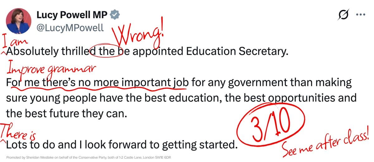 Labour's new Education Secretary.