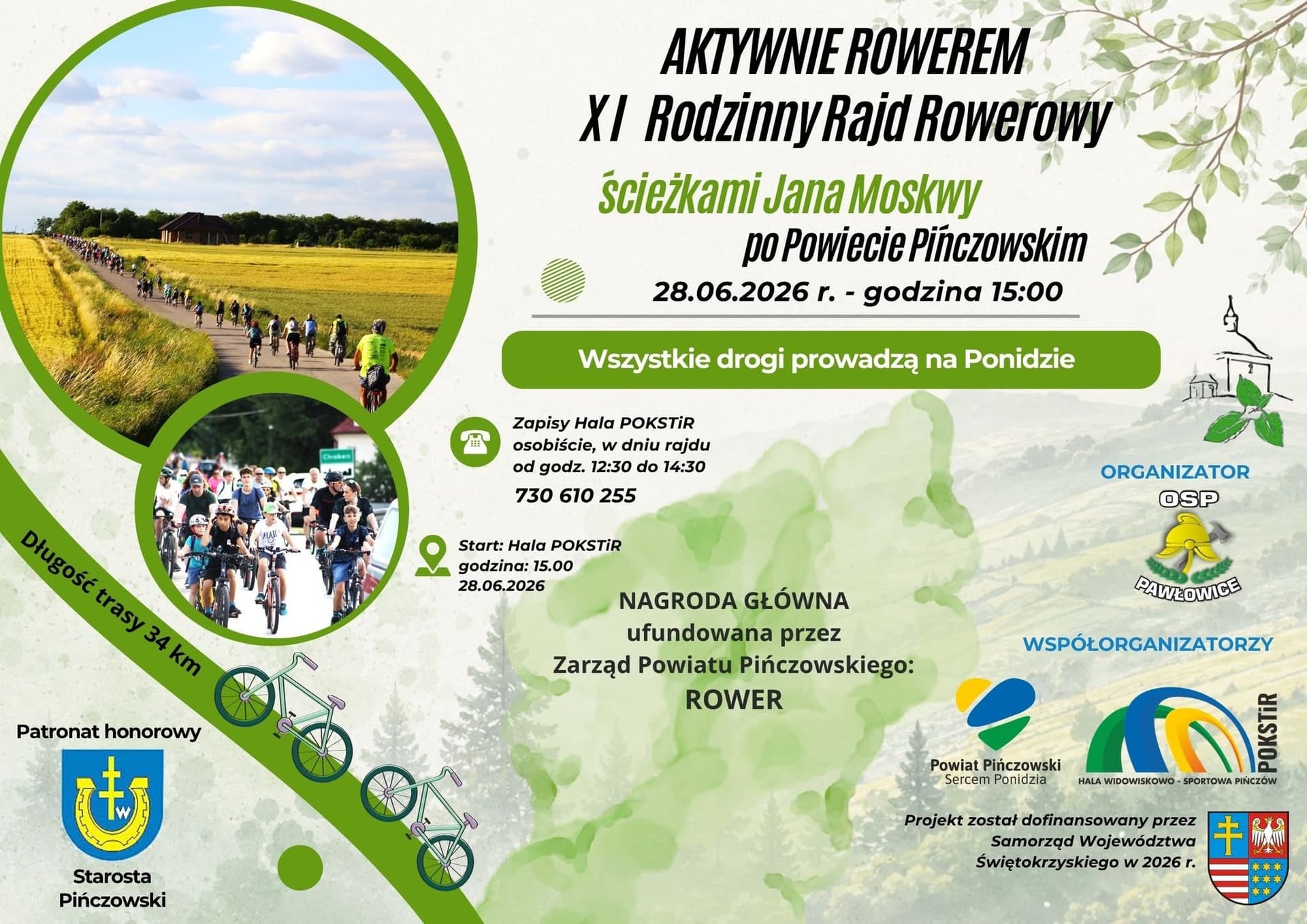 Rowerzyści rozpoczną wakacje na trasach Powiatu Pińczowskiego.