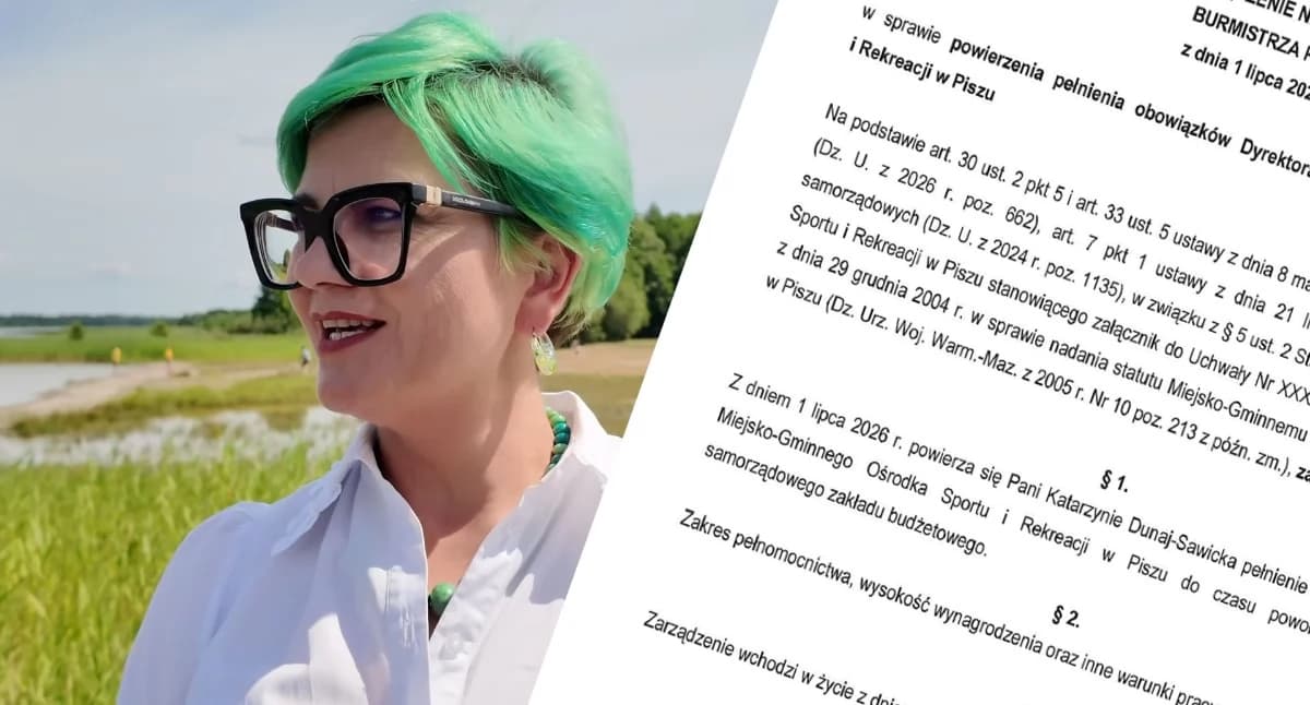 Burmistrz Pisza nie przedłużył umowę Alicji Rymszewicz. Katarzyna Dunaj-Sawicka pełniącą obowiązki dyrektora MGOSIR