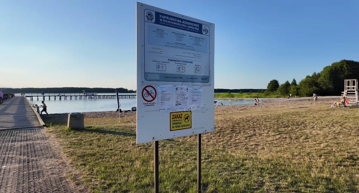 Plaża miejska w Piszu już otwarta. Szybki lifting przyniósł efekty, ale nad wodą wisi duży znak zapytania