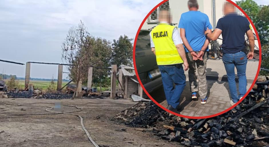 Fakty Straty to 850 tys. zł. 48-latek podejrzany o podpalenie gospodarstwa