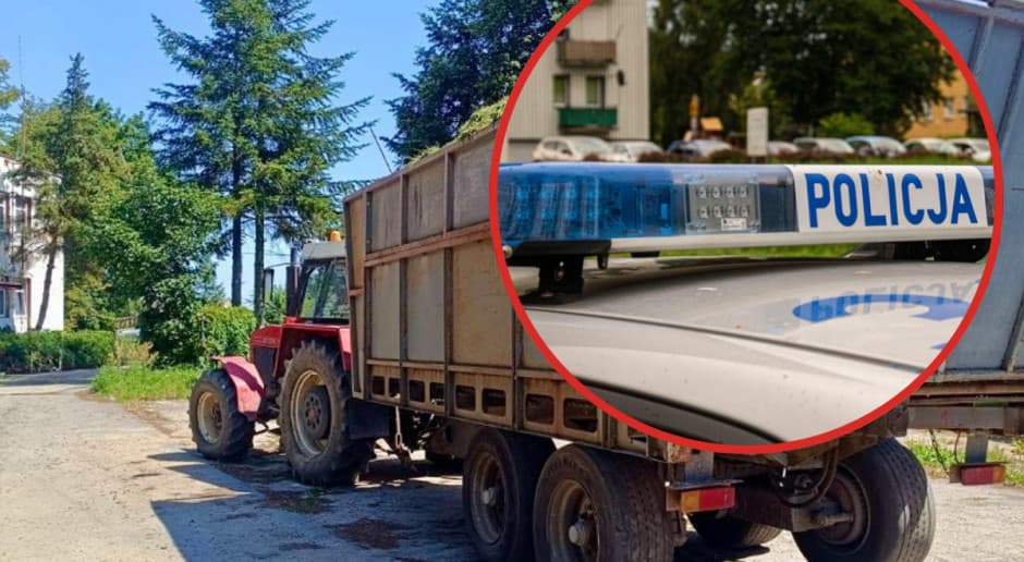 Jechał ciągnikiem z przyczepą bez świateł. Traktorzysta stanie przed sądem