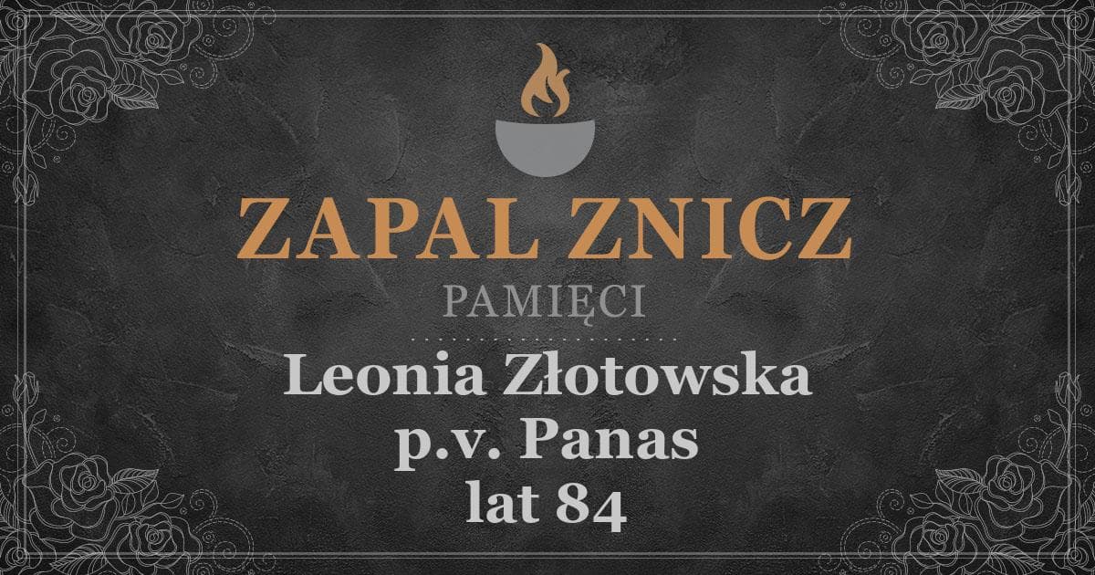 ŚPLeonia Złotowska p.v. Panasżyła lat 84Zapalonych zniczy (26)