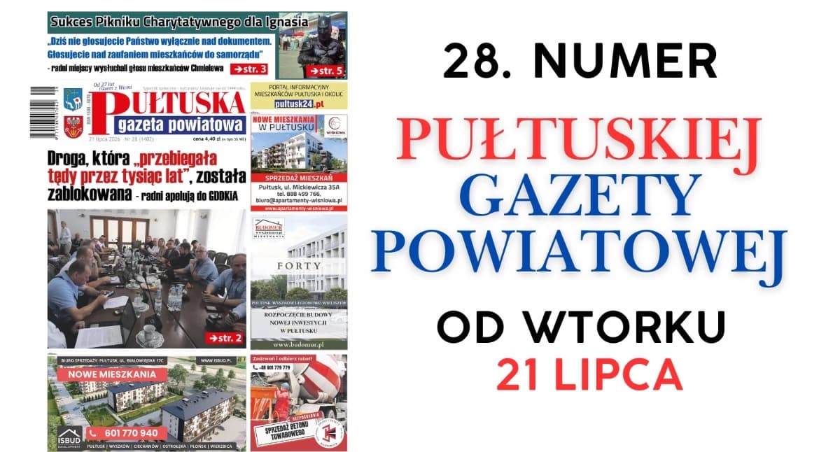 W 28 numerze Pułtuskiej Gazety Powiatowej