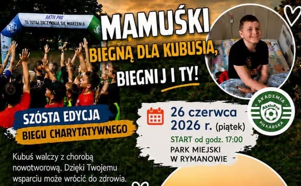 Rymanów pobiegnie dla Kubusia z Beska. Charytatywna impreza w Parku Rymanowskim