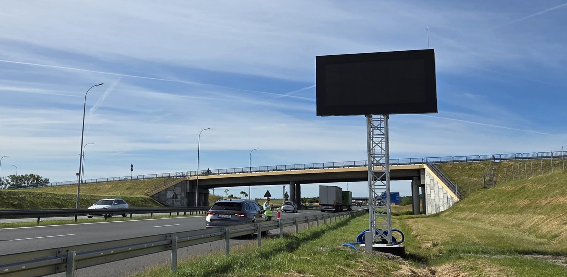 Autostrada A1 z tablicami informacyjnymi LED. Nowy system ma zwiększyć bezpieczeństwo