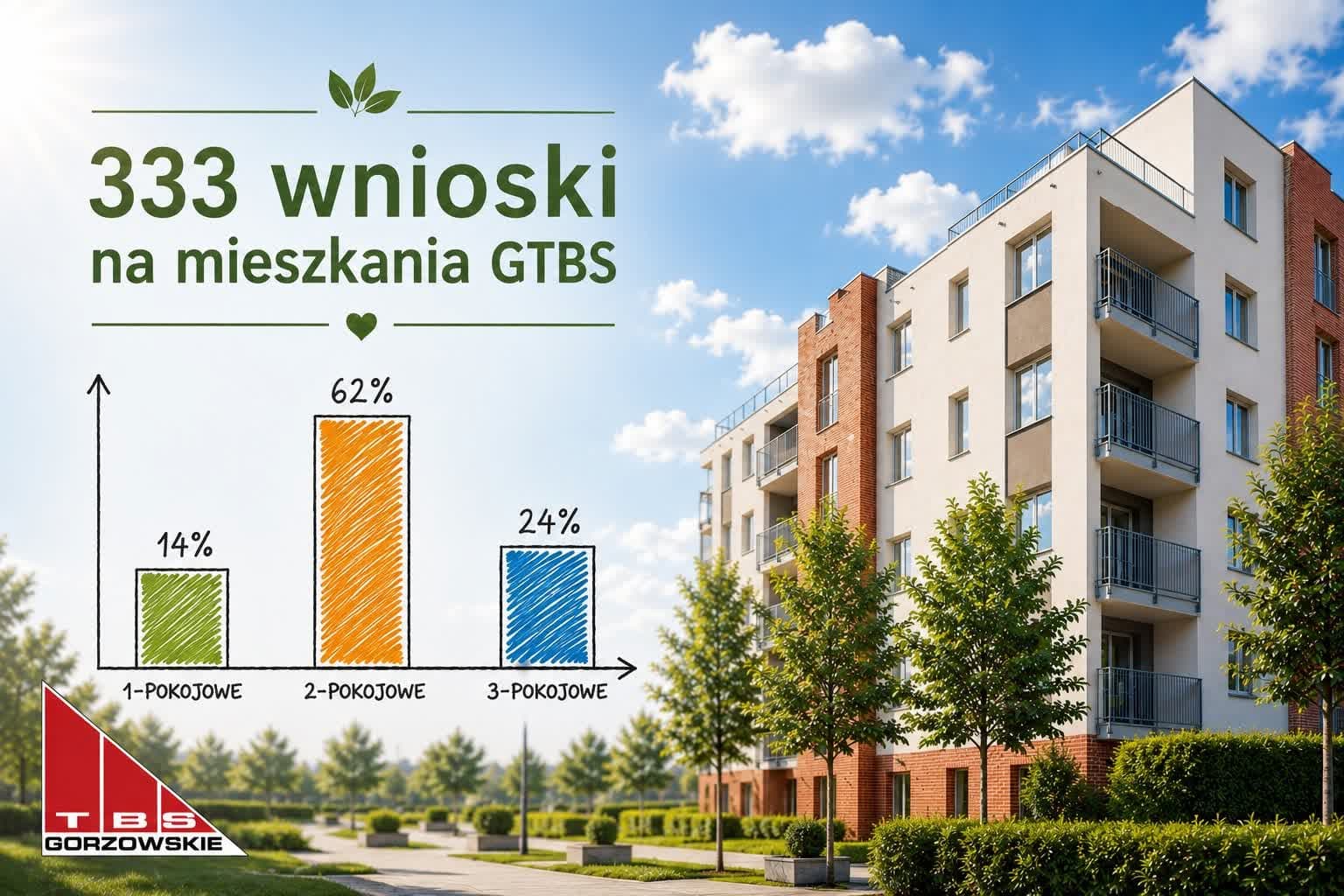 Ponad trzysta wniosków na 97 nowych mieszkań GTBS. Zakończył się nabór