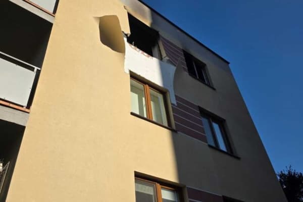 Pożar mieszkania w bloku przy ul. Twardowskiego w Rzeszowie