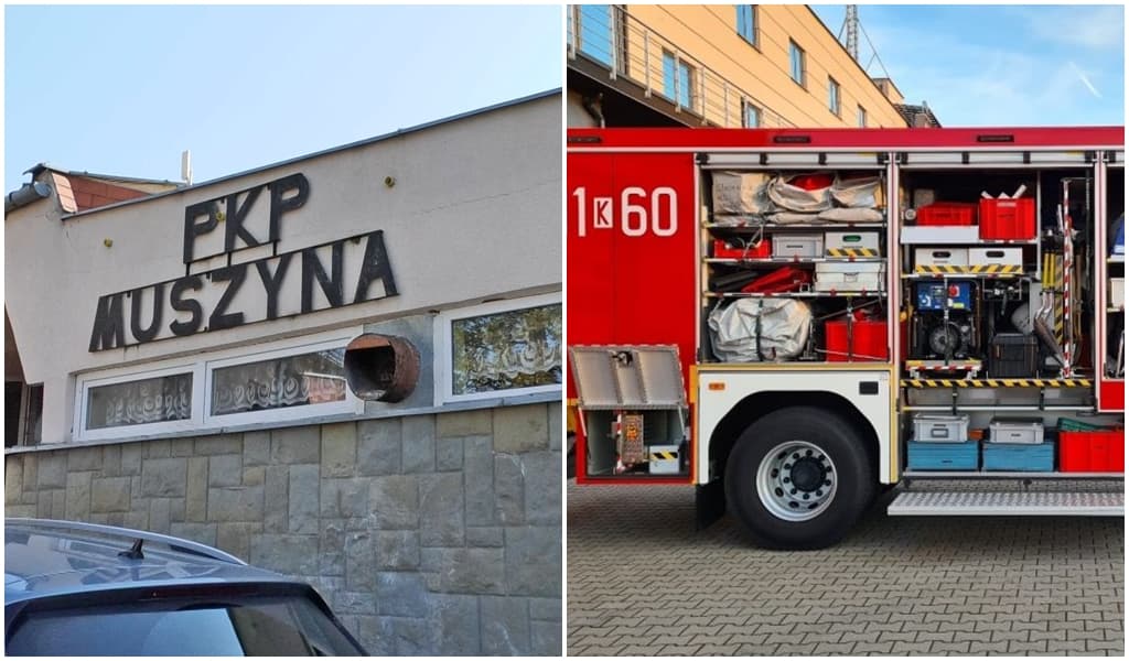 Rozszczelnienie wagonu-cysterny na stacji kolejowej w Muszynie