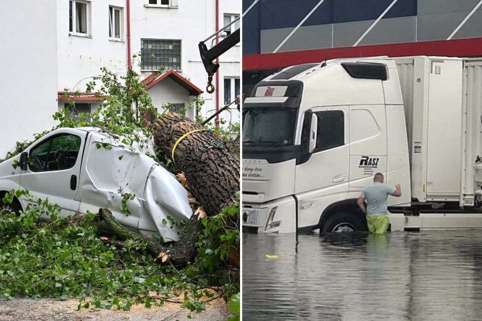 Wrocław pod wodą. Zalane ulice, powalone drzewa i ogromne korki