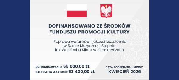 DZISIEJSZY Miasto Siemiatycze Szkoła Muzyczna z nowym wyposażeniem i lepszą akustyką