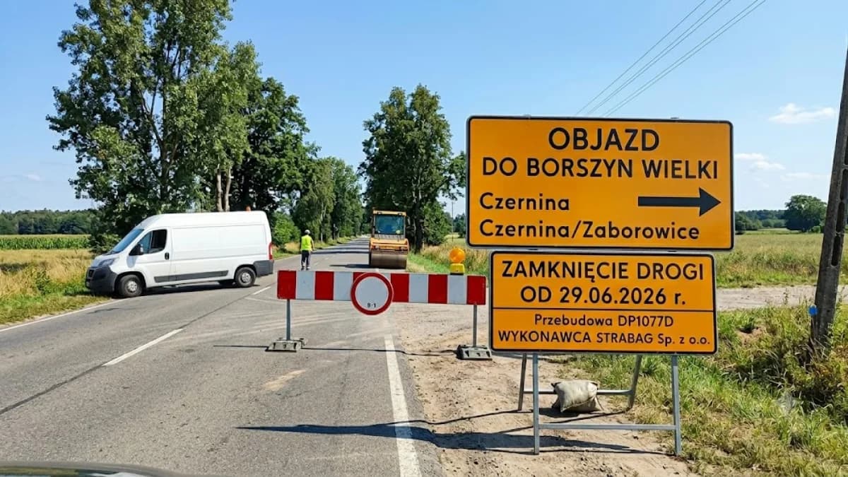 Utrudnienia dla kierowców. Rozpoczyna się przebudowa drogi Góra - Borszyn Wielki