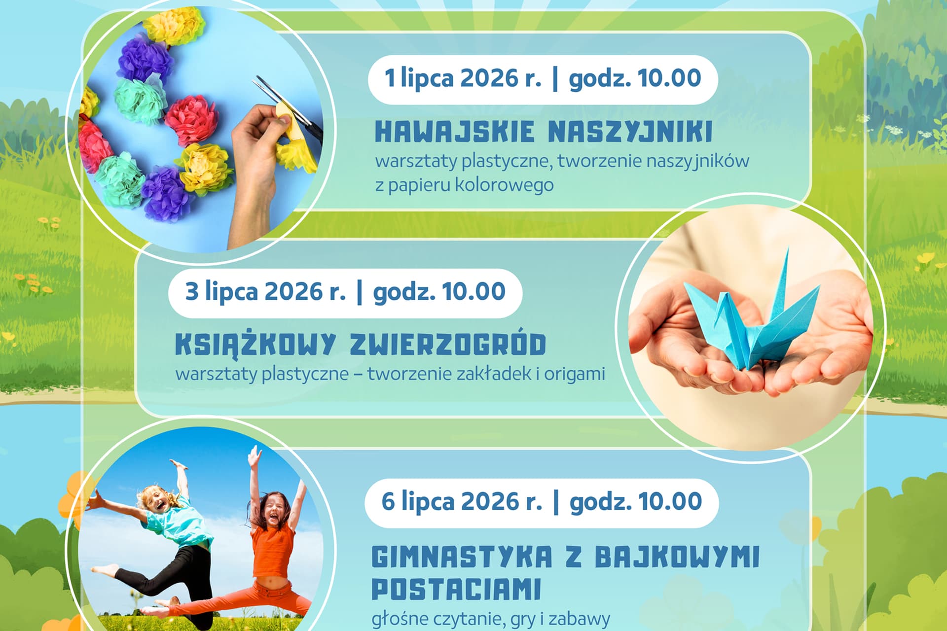 Książka w plenerze. Cykl wydarzeń dla dzieci na rzeszowskich Bulwarach (1-6.07.2026)