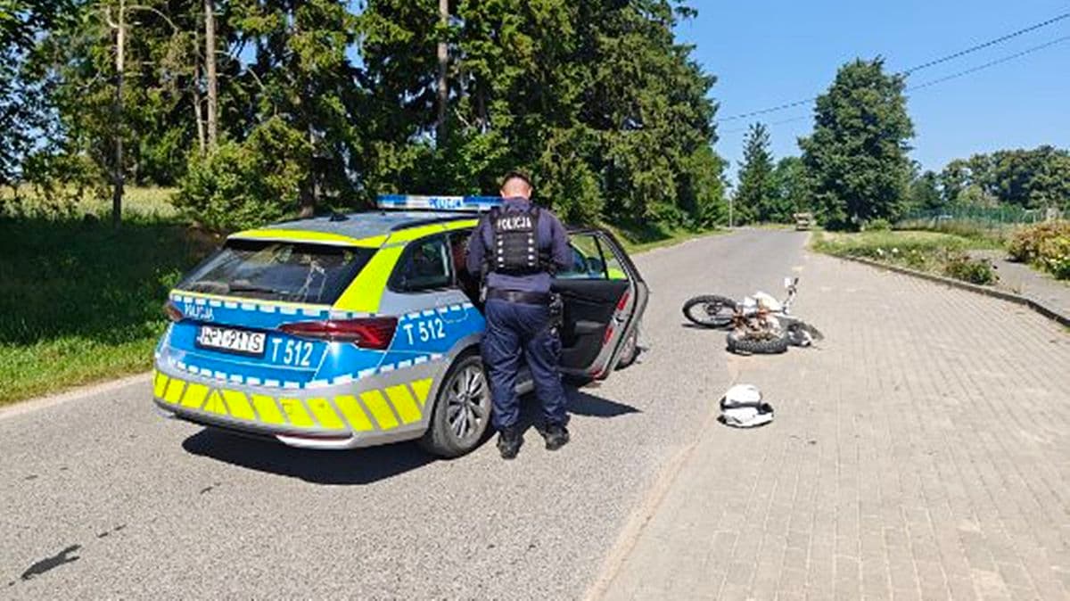 Jeden pościg, cztery poważne problemy. 33-latek na crossie sam sobie zaszkodził