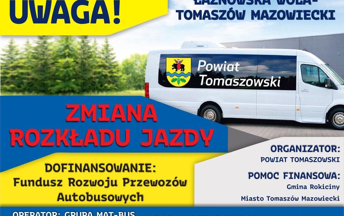Od 1 lipca 2026 zmiana rozkładu jazdy