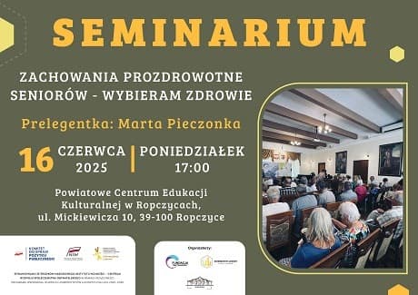 Ropczyce: PCEK – Seminarium o Zdrowiu – 16.06. (br.) (poniedziałek)