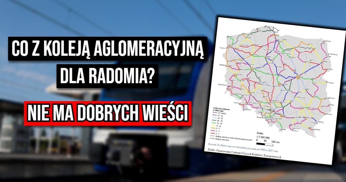Jest odpowiedź ws. linii kolejowej Radom–Warszawa. Ministerstwo nie planuje nowych inwestycji