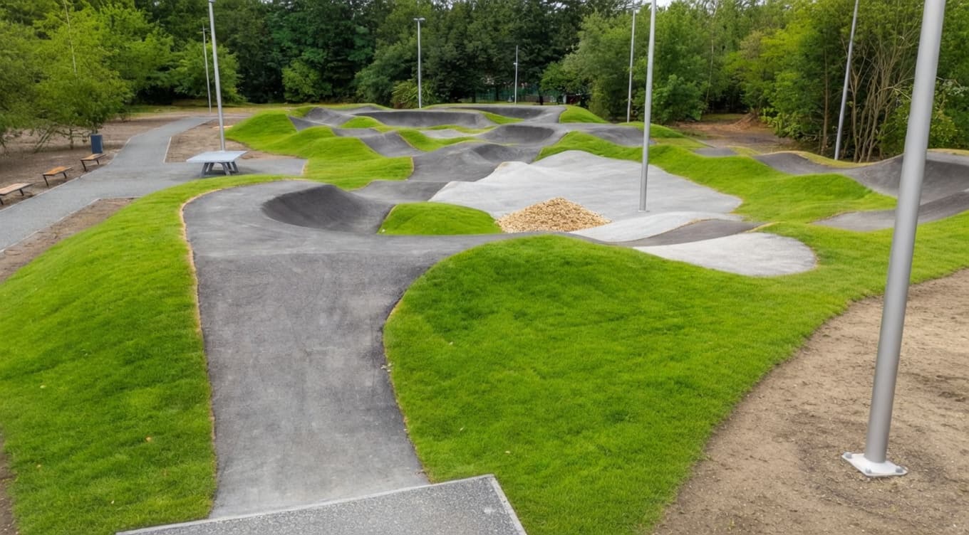 Chorzów: Otwarto strefę rekreacyjną z dwoma torami pumptrack przy ul. 3 Maja i Janasa