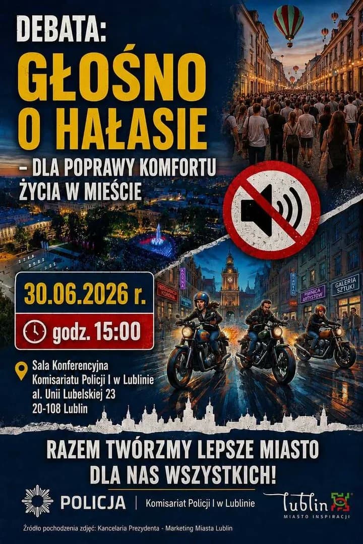Hałas w Lublinie trafi pod lupę policji - mieszkańcy powiedzą, co ich męczy