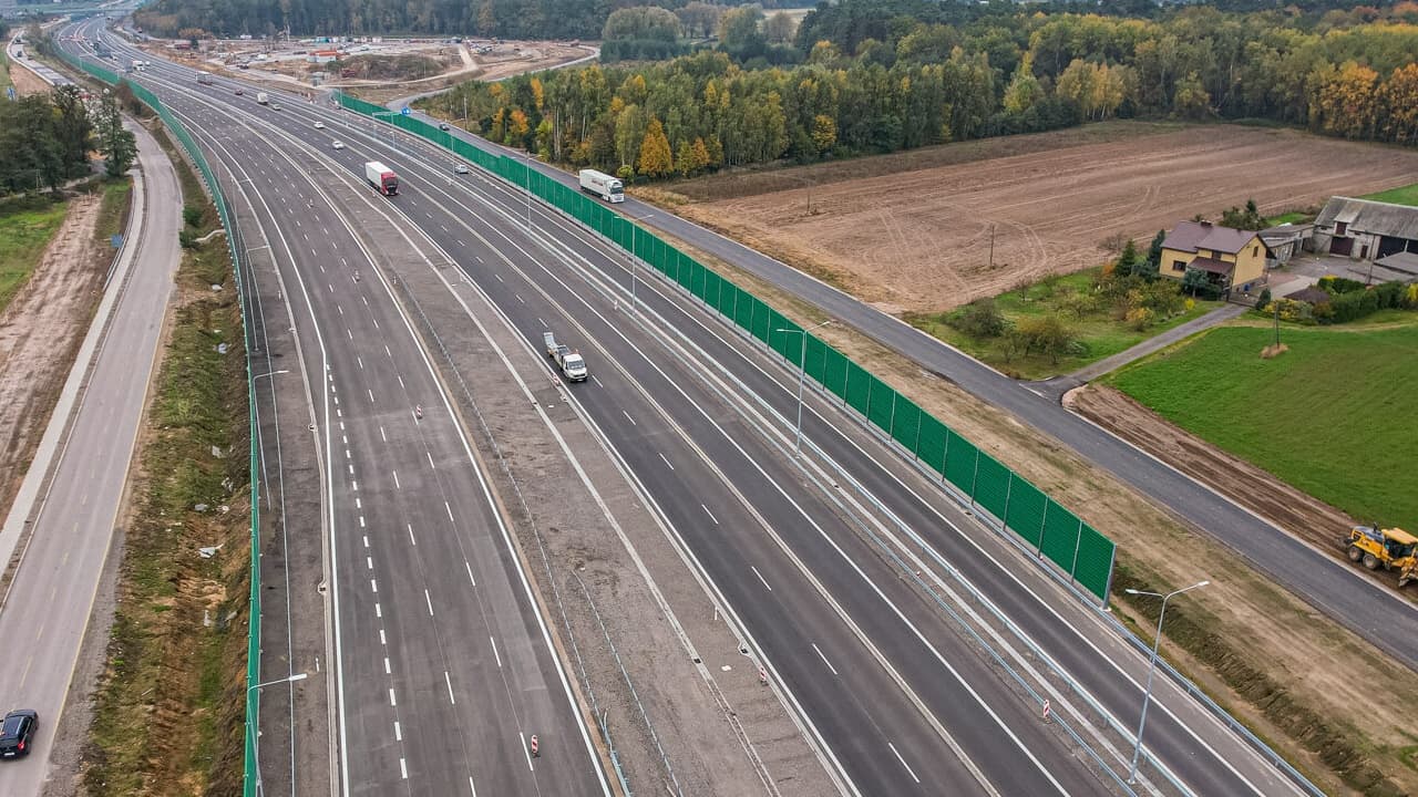 Węzeł Przyborowice na S7 częściowo otwarty