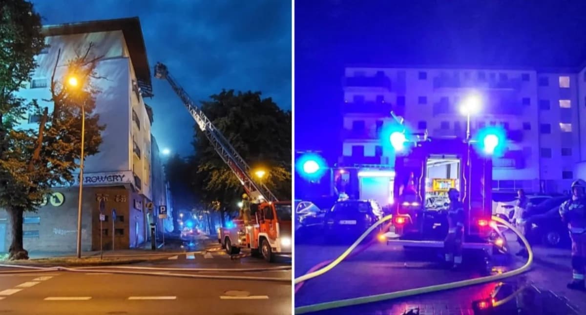 Nocny pożar w Świnoujściu. Ewakuowano ponad 70 osób