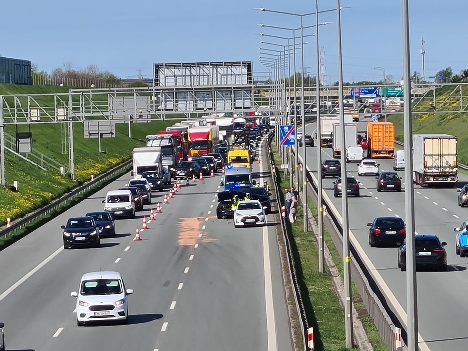 Wypadek na A2. Ogromne korki
