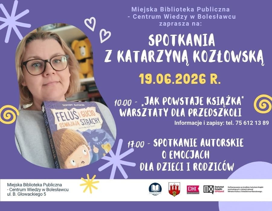 Zapraszamy na spotkania z Katarzyną Kozłowską