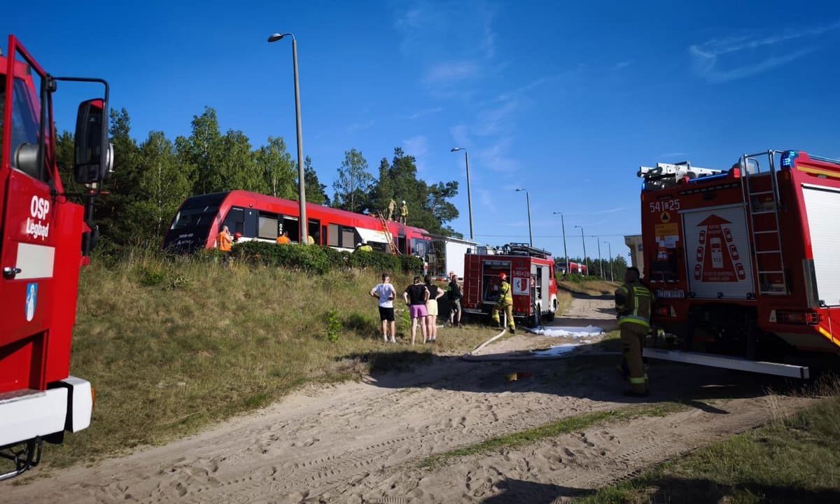Pożar szynobusu Bydgoszcz - Czersk. Sprawna ewakuacja, nikt nie ucierpiał