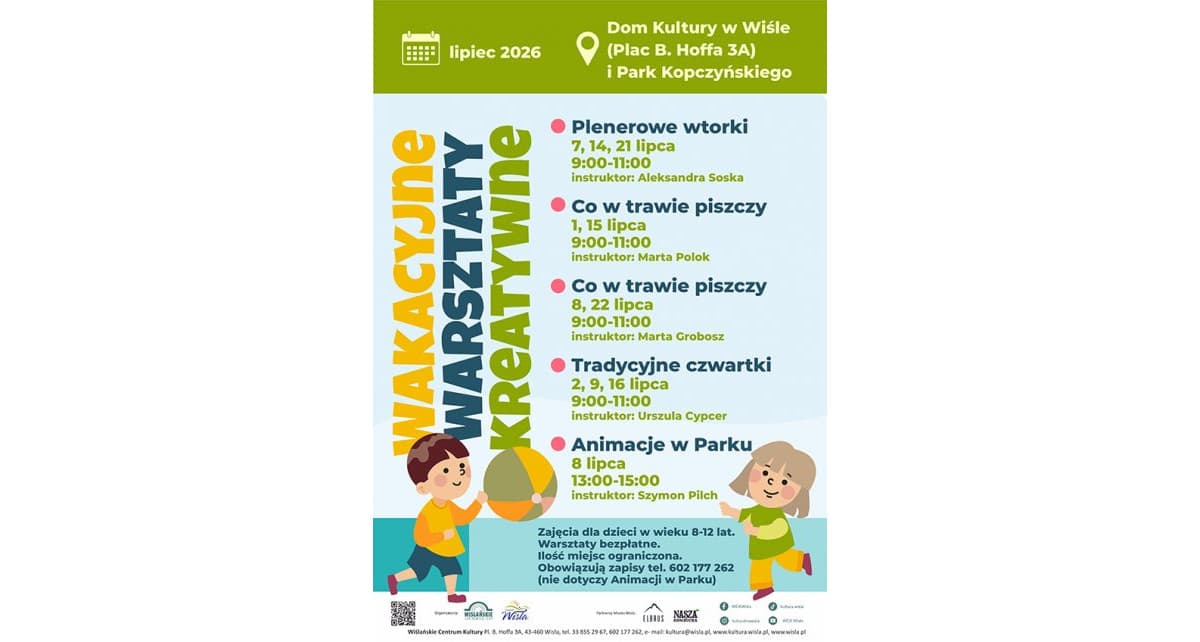 Wisła: Wakacyjne warsztaty dla dzieci w lokalnym centrum kultury